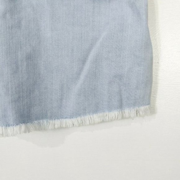 AERIE Light Blue Chambray Raw Hem Flyaway Tank Top Small - Picture 4 of 8
